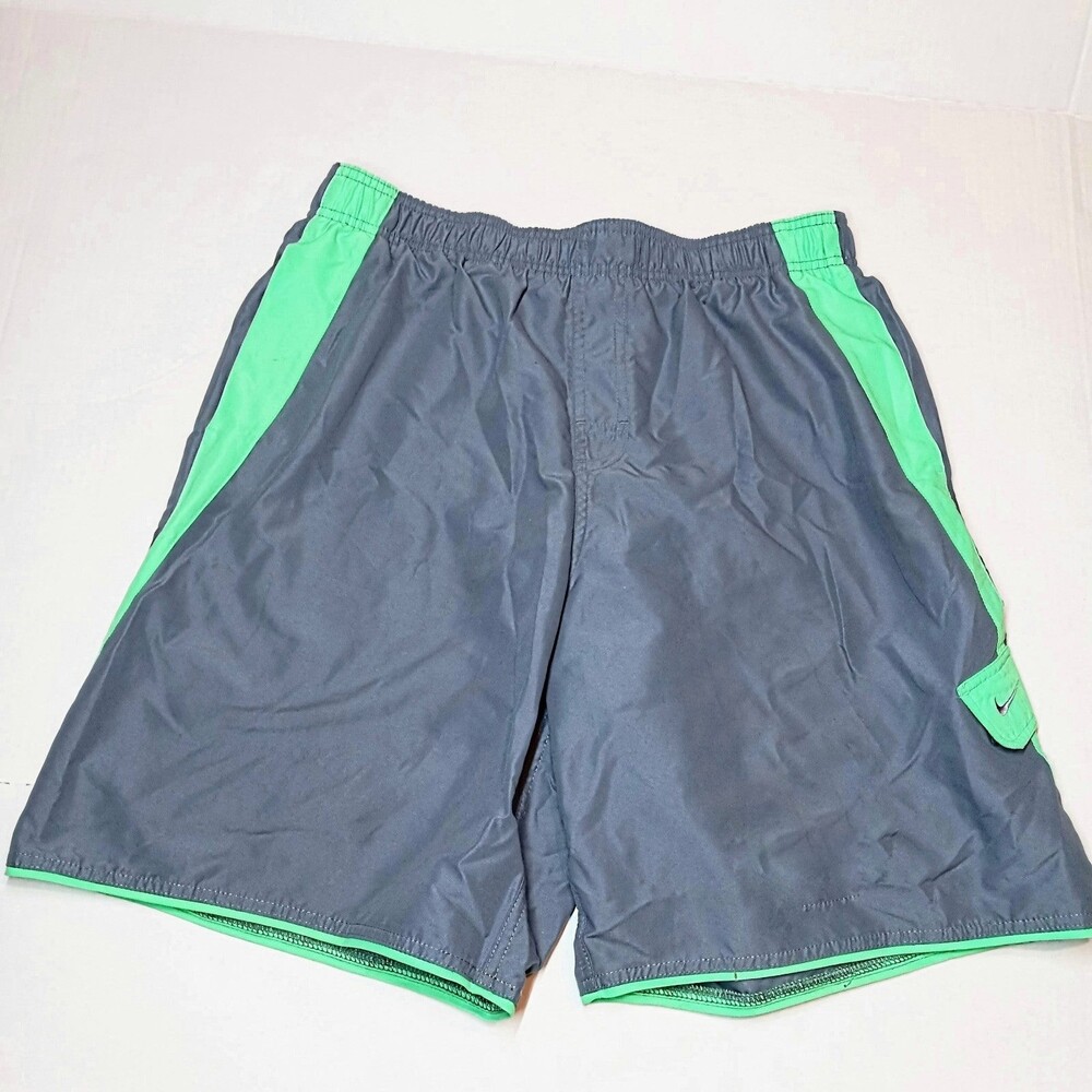 Nike Swim Shorts Trunks -Large-Deep Side Pockets-Elastic Waist-Mesh Lined